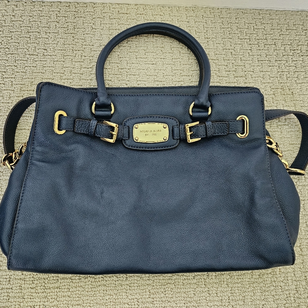 Navy Michael Kors Hamilton Bag
